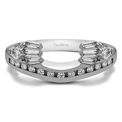 0.39 Ct. Bow Designed Contour Channel Anniversary ring wrap