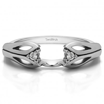 0.04 Ct. Leaf Cut Out Ring Wrap