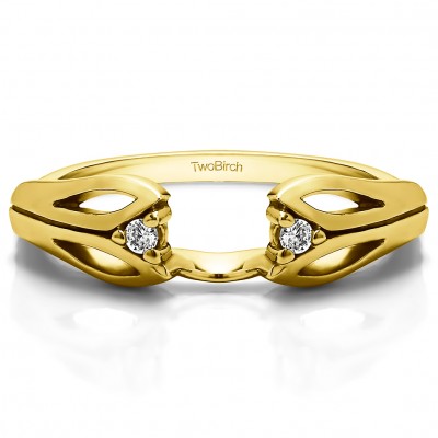 0.04 Ct. Leaf Cut Out Ring Wrap  in Yellow Gold