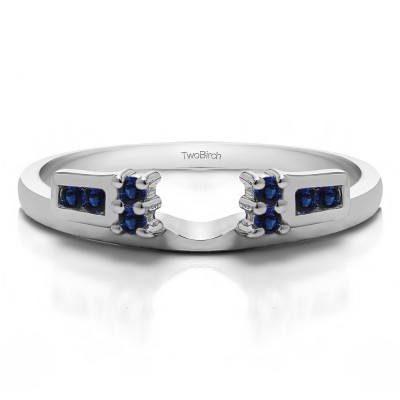 0.12 Ct. Sapphire Prong and Channel Ring Wrap Enhancer
