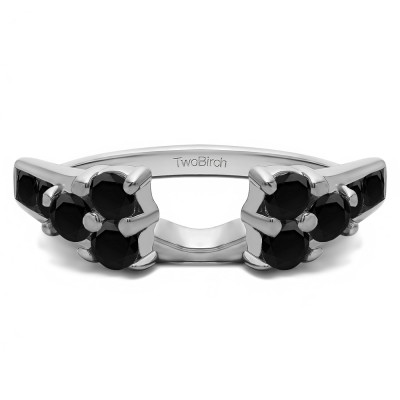 0.26 Ct. Black Cluster ring wrap