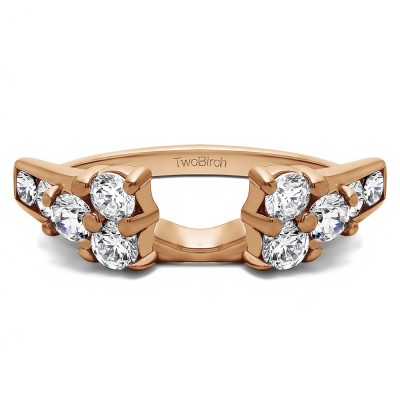 1 Ct. Cluster ring wrap in Rose Gold