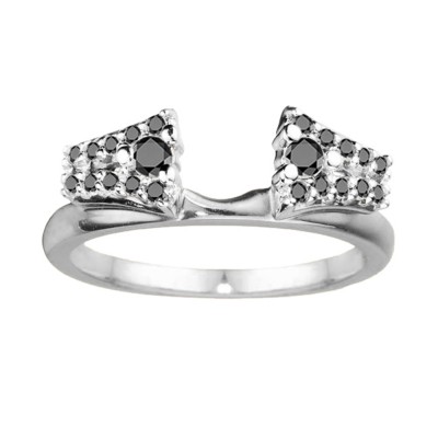 0.5 Ct. Black Double Row ring wrap