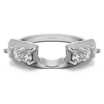 0.5 Ct. Six Stone Shared Prong Graduated Ring Enhancer