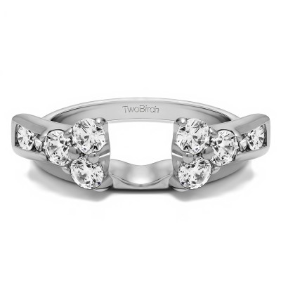 0.34 Ct. Prong Cluster and Channel Set Ring Wrap Enhancer