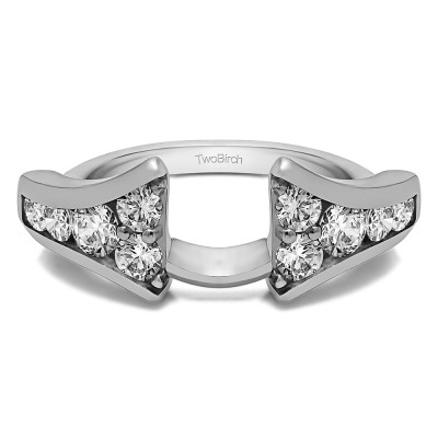 0.5 Ct. Round Chevron Wedding Ring Wrap Enhancer