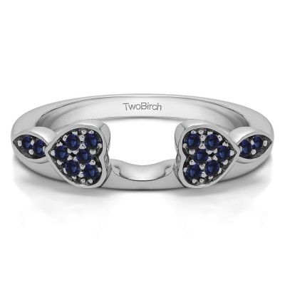 0.16 Ct. Sapphire Heart Shaped Anniversary Ring Wrap
