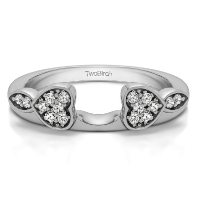 0.16 Ct. Heart Shaped Anniversary Ring Wrap