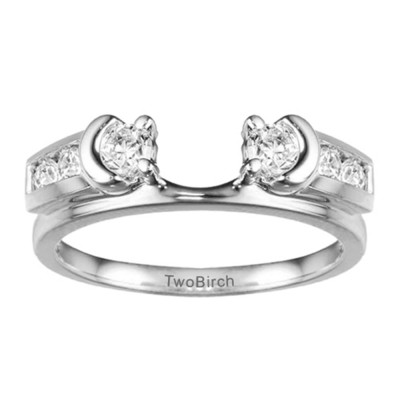 0.48 Ct. Illusion Half Moon Ring Wrap Enhancer