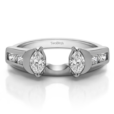 0.48 Ct. Marquise and Round Channel ring wrap