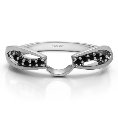 0.1 Ct. Black Swirl Cut Out ring wrap