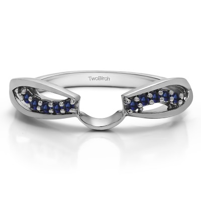 0.1 Ct. Sapphire Swirl Cut Out ring wrap