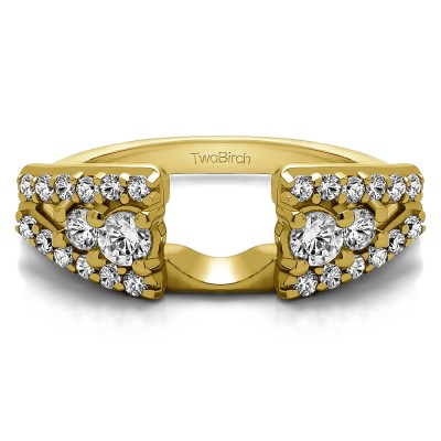 0.44 Ct. Triple Row Round Ring Wrap in Yellow Gold