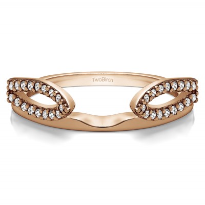 0.25 Ct. Infinity Loop Cathedral Ring Wrap in Rose Gold