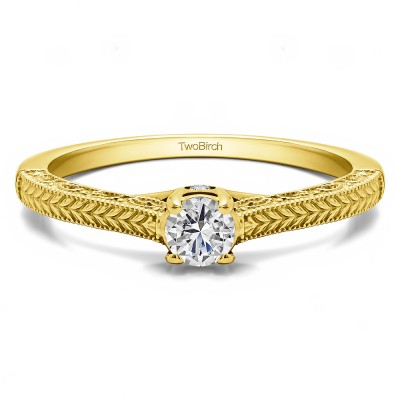 0.35 Carat Accented Solitaire Promise Ring