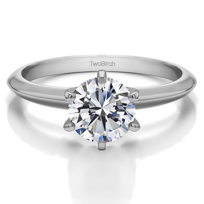 0.75 Carat Round Traditional Style Solitaire