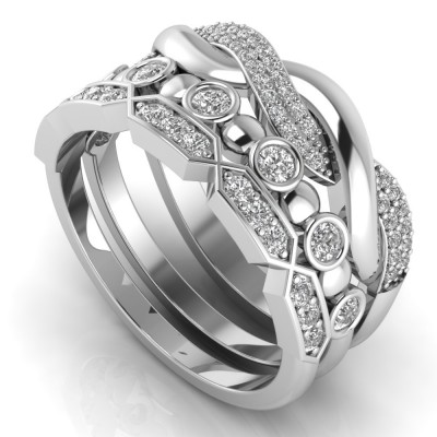 3-Piece Anniversary Ring Stack Set