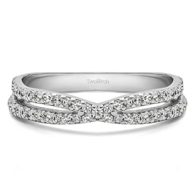 0.46 Carat Pave Cross Over Ring