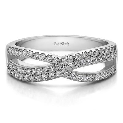 0.47 Carat Criss Cross Promise Ring