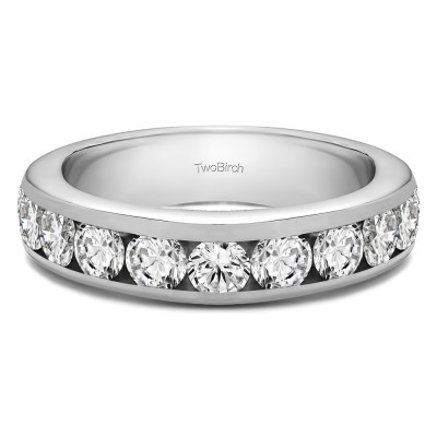 0.5 Carat 10 Stone Channel Set Wedding Ring
