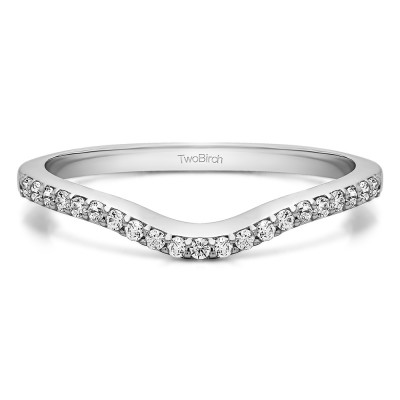 0.16 Ct. Twenty-One Stone Dainty Contour Wedding Band