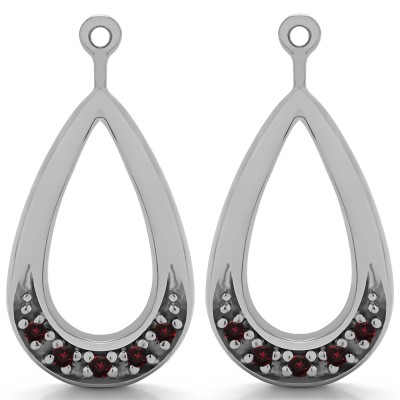0.1 Carat Ruby Round Pave Chandelier Earring Jacket