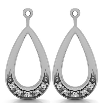 0.1 Carat Round Pave Chandelier Earring Jacket