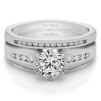 Graduated Engagement Ring  Bridal Set (2 Rings) (0.75 Ct. Twt.)