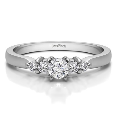 0.36 Ct. Round Shared Prong Set Engagement Ring