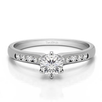 0.41 Ct. Round Channel Set Engagement Ring