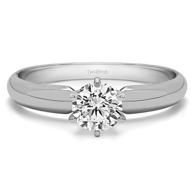 0.75 Carat Traditional Style Pinched Center Solitaire