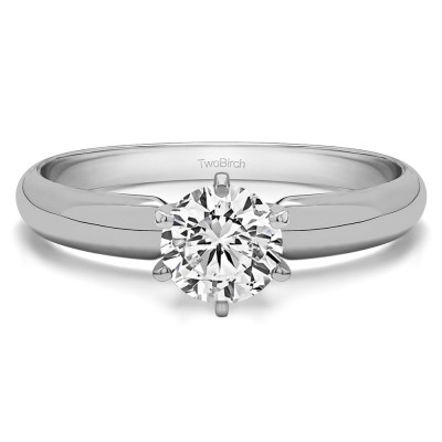 1 Carat Traditional Style Pinched Center Solitaire