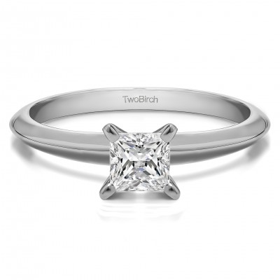 0.33 Carat Traditional Style Princess Solitaire