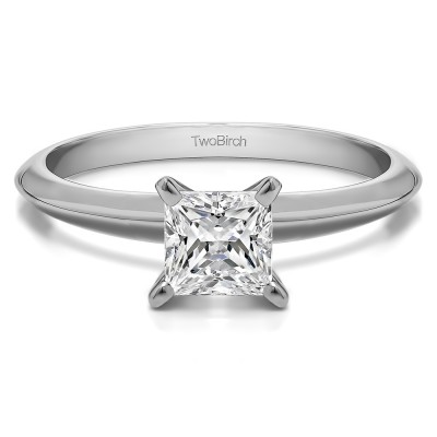 0.75 Carat Traditional Style Princess Solitaire