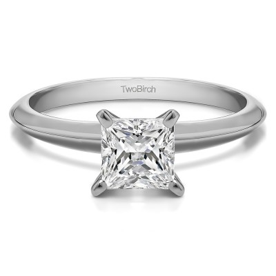 1 Carat Traditional Style Princess Solitaire