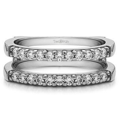 0.51 Ct. Double Shared Prong Straight Ring Guard