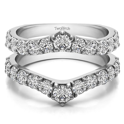 0.74 Ct. Graduated Shared Prong Contour Ring Guard
