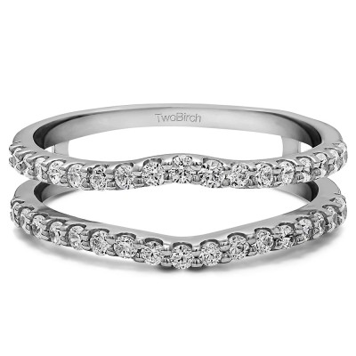 1.01 Ct. Double Shared Prong Curved Ring Guard