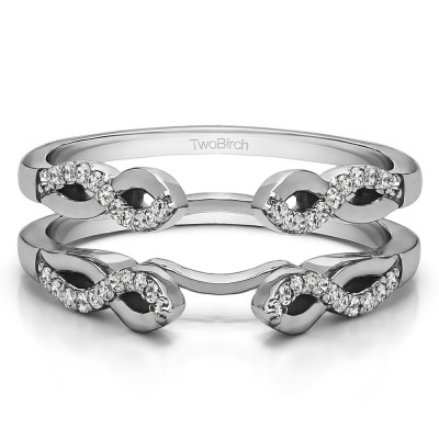 0.22 Ct. Cathedral Infinity Designed Wedding ring guard