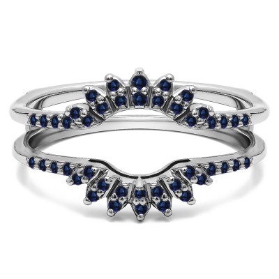 0.2 Ct. Sapphire Contoured Wedding Ring Jacket