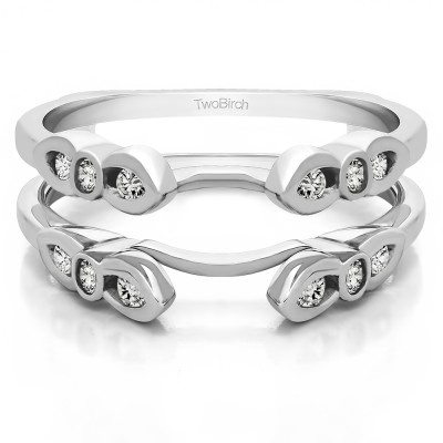 0.08 Ct. Bezel Cathedral Wedding Ring Guard