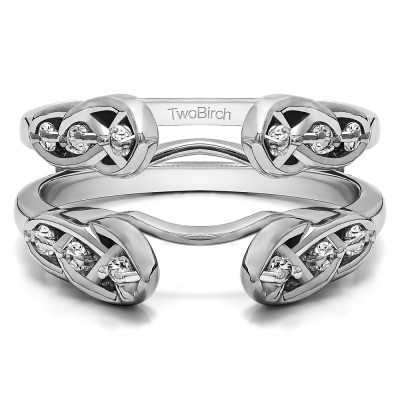 0.24 Ct. Infinity Cathedral Celtic ring guard