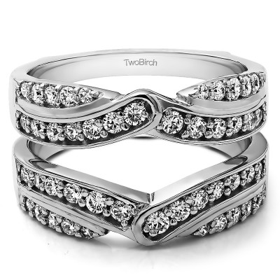1.01 Ct. Infinity Bypass Engagement Ring Guard