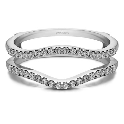 0.3 Ct. Double Shared Prong Contour Ring Guard