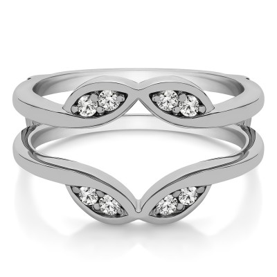 0.2 Ct. Infinity Double Leaf Ring Guard