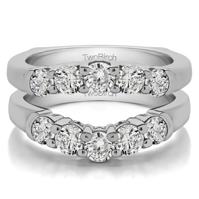 1.48 Ct. Classic Curved Double Shared Prong Ring Guard