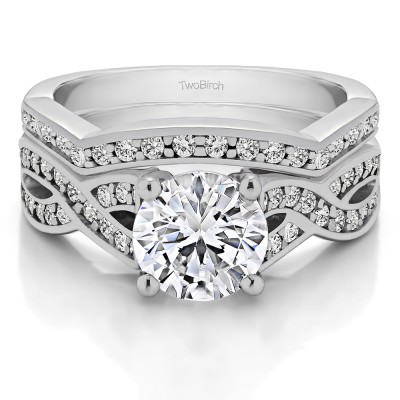 Twisted Shank Engagement Ring  Bridal Set (2 Rings) (2.14 Ct. Twt.)