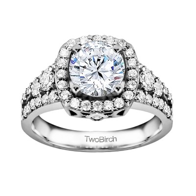 1.18 Ct. Round Halo Engagement Ring