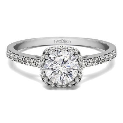 1.31 Ct. Classic Round Halo Engagement Ring