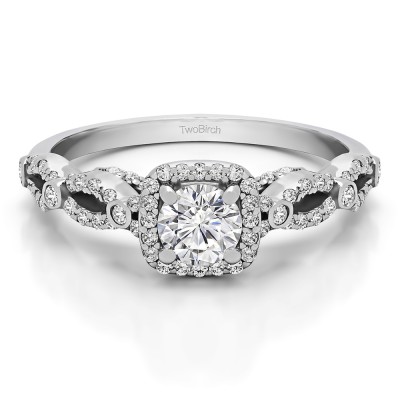 0.92 Ct. Infinity Halo Engagement Ring